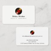 carte de visite musicien avec disque vinyle (Devant / Derrière)