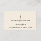 Carte de visite musicien avec note de musique trip (Dos)