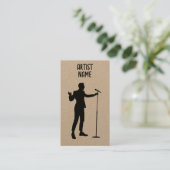 Carte De Visite Musicien Chanteur MC Microphone Artiste Homme (Debout devant)