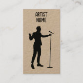 Carte De Visite Musicien Chanteur MC Microphone Artiste Homme (Devant)