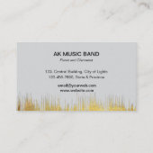 Carte De Visite Musicien Clarinet Player Audio Gold Sound Waves (Dos)