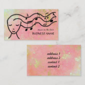 Carte De Visite musicien, coiffeur, danseuse, chanteur (Devant / Derrière)