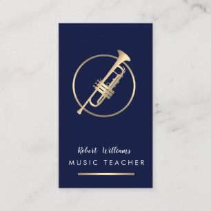 Carte De Visite Musicien de bande bas d'instrument de trompette de