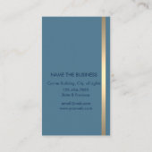 Carte De Visite Musicien de bande bleu d'instrument de trompette (Dos)