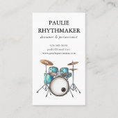 Carte De Visite Musicien de batterie percussion (Devant)