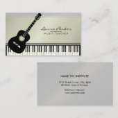Carte De Visite Musicien de clavier de piano de guitare de (Devant / Derrière)