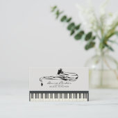 Carte De Visite Musicien de clavier de piano de professeur de (Debout devant)