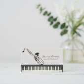Carte De Visite Musicien de clavier de piano de professeur de (Debout devant)