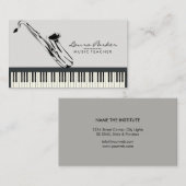 Carte De Visite Musicien de clavier de piano de professeur de (Devant / Derrière)