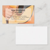Carte De Visite Musicien de guitare acoustique (Devant / Derrière)