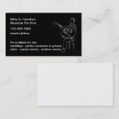 Carte De Visite Musicien De Guitare Acoustique À Louer (Devant / Derrière)