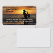 Carte De Visite Musicien de jazz pittoresque (Devant / Derrière)