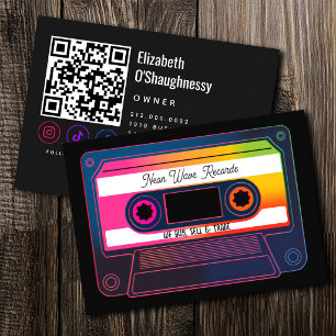Carte De Visite Musicien de magasin de disques de cassette