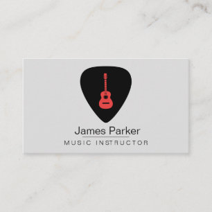 Carte De Visite Musicien de minimaliste de logo d'instructeur de