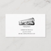Carte De Visite Musicien de violon (Dos)
