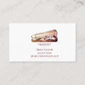 Carte De Visite Musicien de violon (Dos)