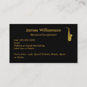 Carte De Visite Musicien d'or de noir d'instrument de musique de (Dos)