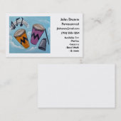 Carte de visite : Musicien, Drummer, Percussionnis (Devant / Derrière)