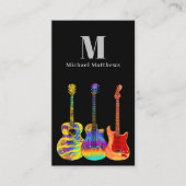 Carte De Visite Musicien enseignant de guitare (Devant)