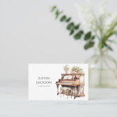 Carte De Visite Musicien enseignant de musique de piano (Debout devant)