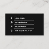 Carte De Visite Musicien et compositeur (Dos)