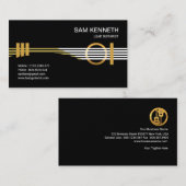 Carte De Visite Musicien futuriste ultra créatif de guitariste (Devant / Derrière)