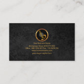 Carte De Visite Musicien grunge gris élégant de guitare créative (Dos)