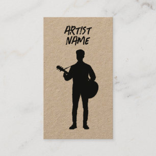 Carte De Visite Musicien guitariste acoustique Chanteur Artiste Ho