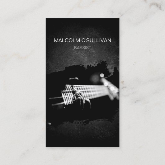 Carte De Visite Musicien guitariste de Baid Bass (Devant)