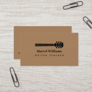 Carte de visite musicien minimaliste avec cou de g