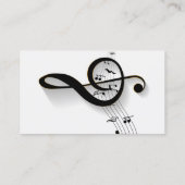 Carte De Visite Musicien Musical Notes Musique de l'enseignant (Dos)