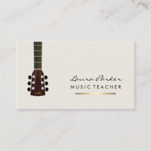 Carte De Visite Musicien Musique Enseignant Guitare instrument Gol