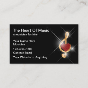 Carte De Visite Musicien ou groupe de musiciens élégant à louer