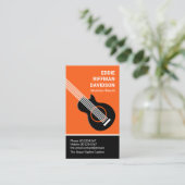 Carte De Visite Musicien professionnel à double couleur (Debout devant)