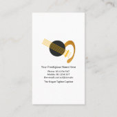 Carte De Visite Musicien professionnel à double couleur (Dos)