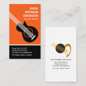 Carte De Visite Musicien professionnel à double couleur (Devant / Derrière)