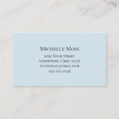 Carte De Visite Musicien professionnel violon bleu noir (Dos)