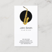 Carte De Visite Musicien saxophone (Devant)