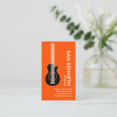 Carte De Visite Musicien spectaculaire d'entrain orange de (Debout devant)