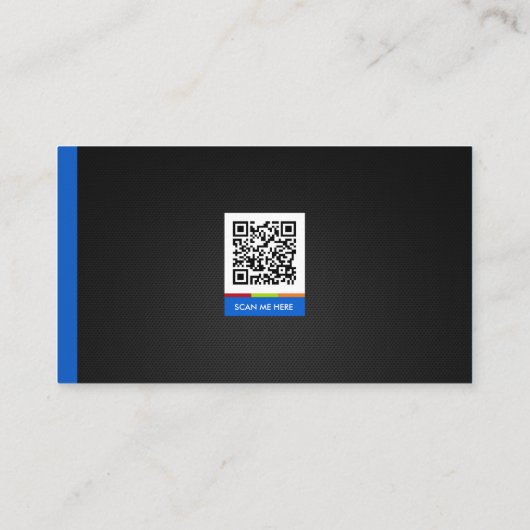 Carte De Visite Musicien - Thème élégant Code QR (Dos)
