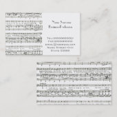 Carte De Visite musicien, tuteur de musique (Devant / Derrière)