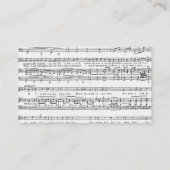 Carte De Visite musicien, tuteur de musique (Dos)