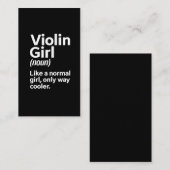 Carte De Visite Musicienne amusante joueuse de instruments de musi (Devant / Derrière)