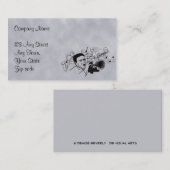 Carte De Visite Musiciens JAZZ sur arrière - plan gris (Devant / Derrière)