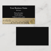 Carte De Visite Musiciens partition en noir (Devant / Derrière)