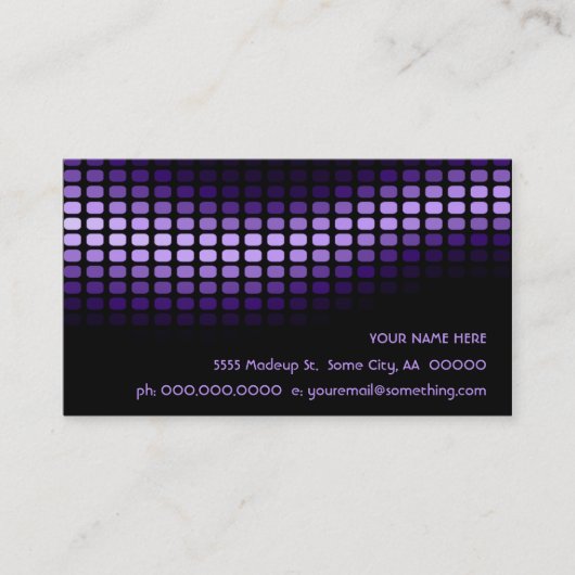 Carte De Visite musicmeterz. pourpre (Devant)