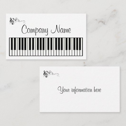 Carte De Visite Musique (Devant / Derrière)