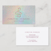 Carte De Visite musique à clef fleurie (Devant / Derrière)