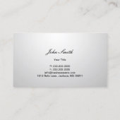 Carte De Visite Musique Beau Grand Piano Blanc (Dos)