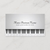 Carte De Visite Musique Beau Grand Piano Blanc (Devant)